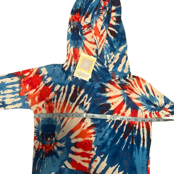 - LularoeTie-Dye Hoodie in Red, White, and Blue - Picture 3 of 11
